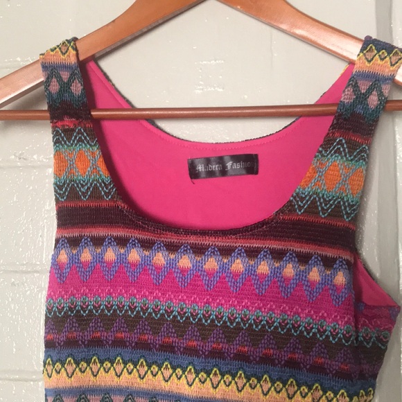 Striped Mini Knit Dress - Picture 2 of 3